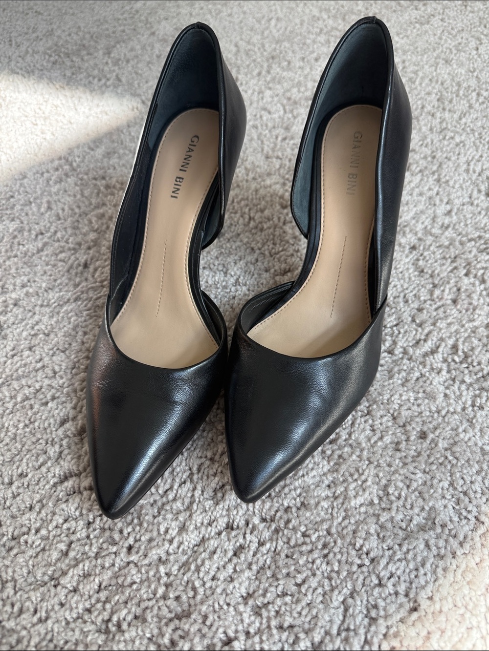 Gianni Bini Black Pointed-Toe D'Orsay Pumps